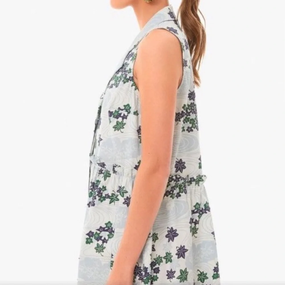 Tuckernuck Royal Shirtdress Coastal Preppy Province Breeze Floral Print Blue S - Picture 6 of 15